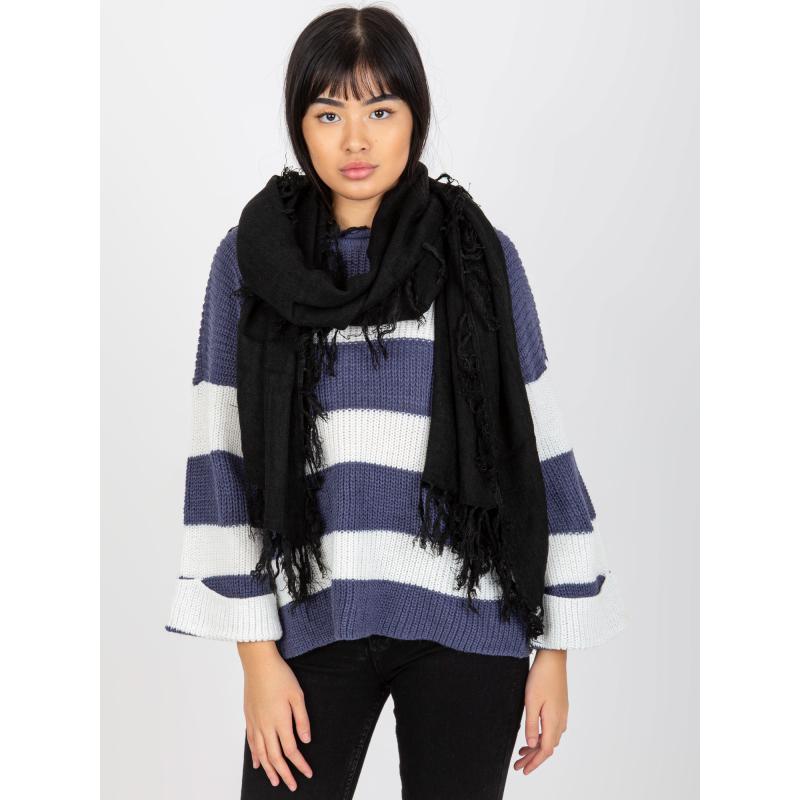 Női sál rojtokkal ADALIZ fekete