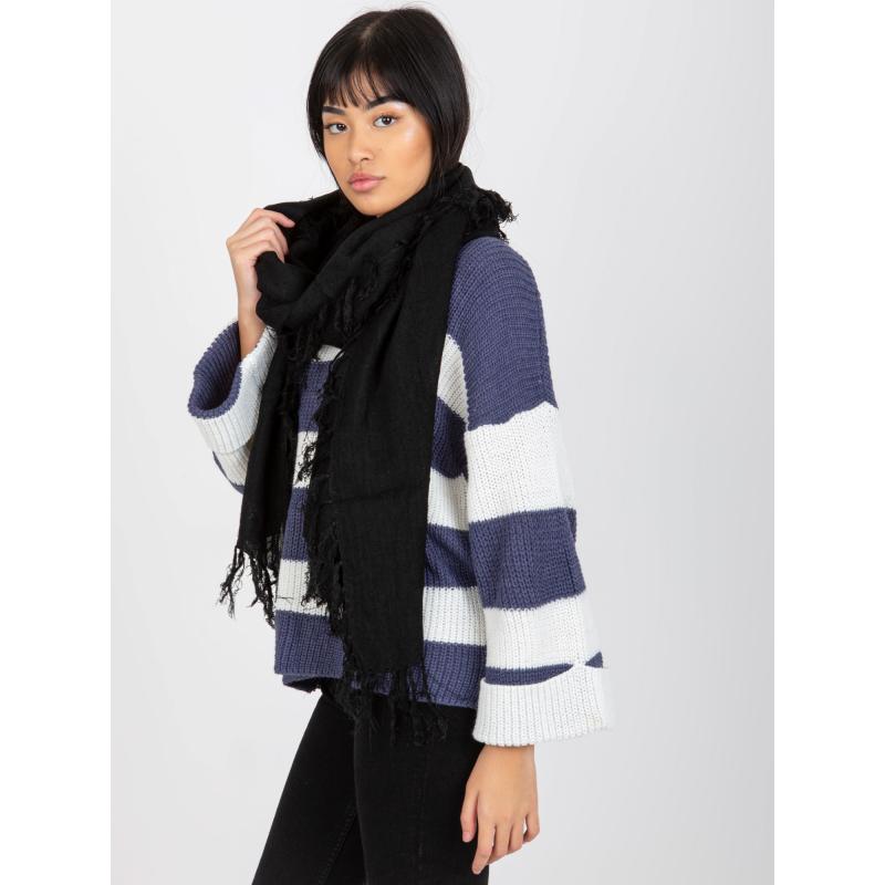 Női sál rojtokkal ADALIZ fekete