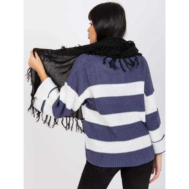 Női sál rojtokkal ADALIZ fekete