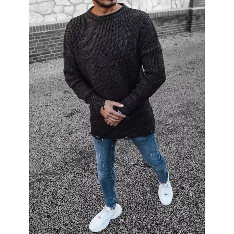Férfi pulóver HANK sötétszürke