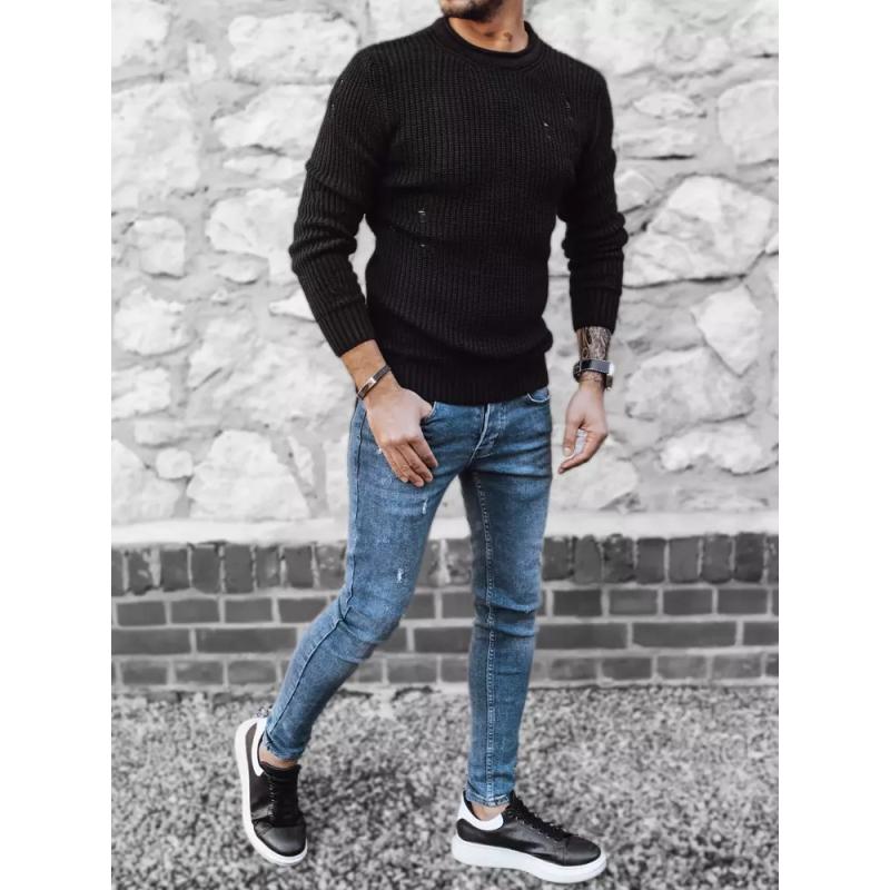 Férfi pulóver BO fekete