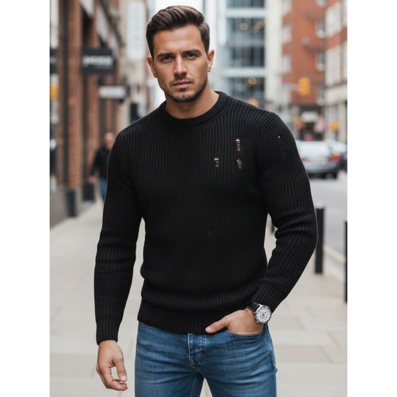 Pánsky sveter BO čierny