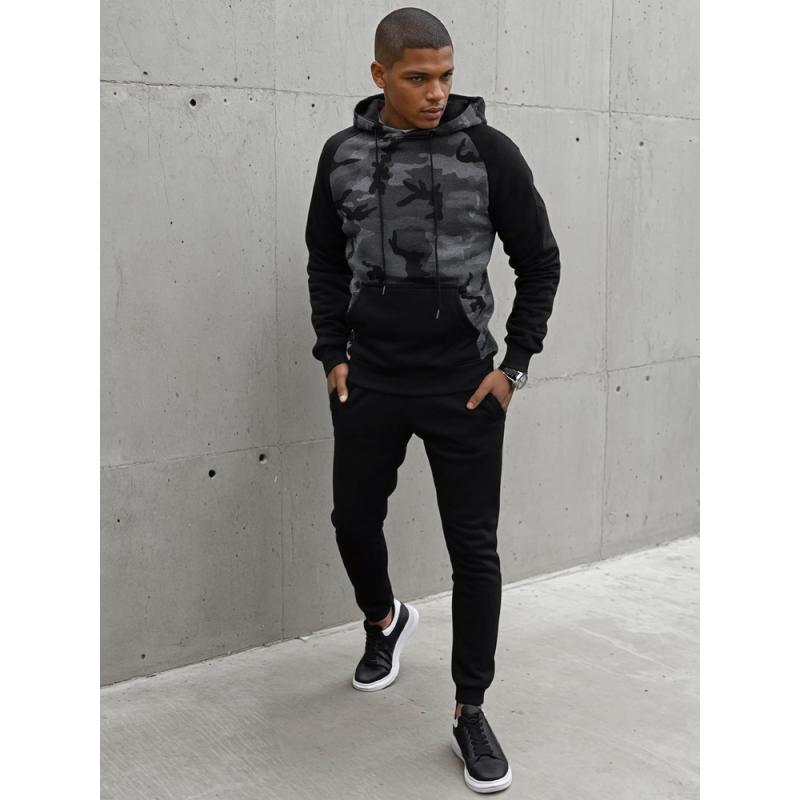 Férfi pulóver JULIAN sötét szürke