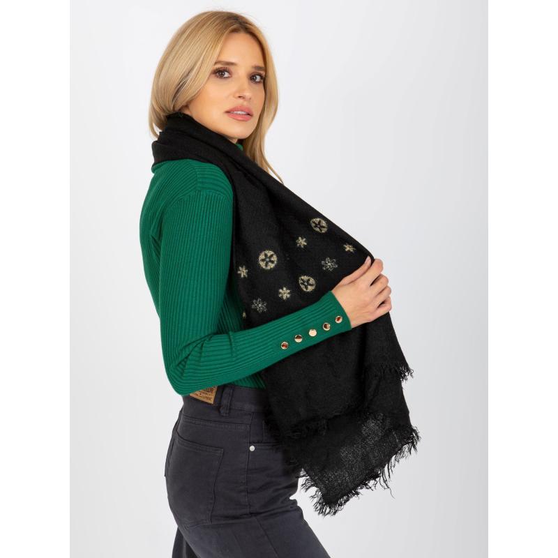 Dámská šála vzorovaná BEATA černá 