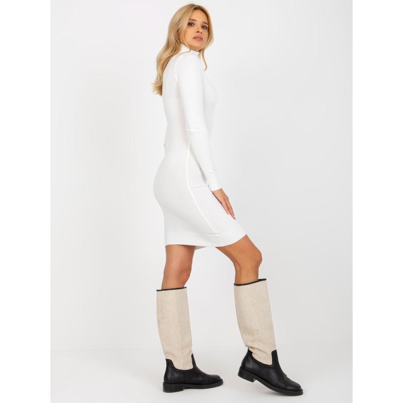 Dámske šaty s viskózou vo fitted strihu IRMA biele