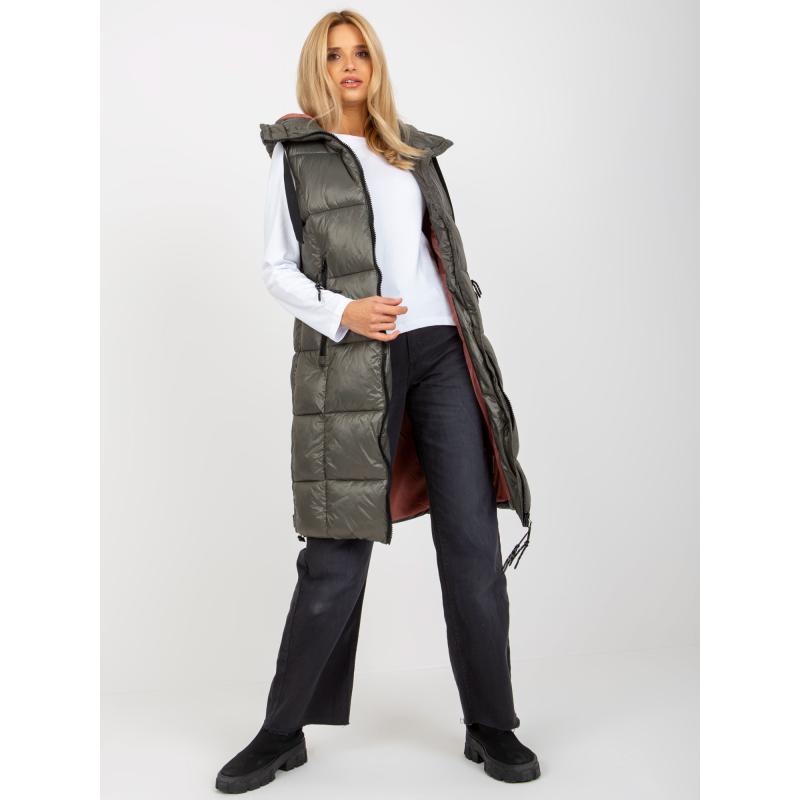 Női mellény FRESH MADE khaki színben