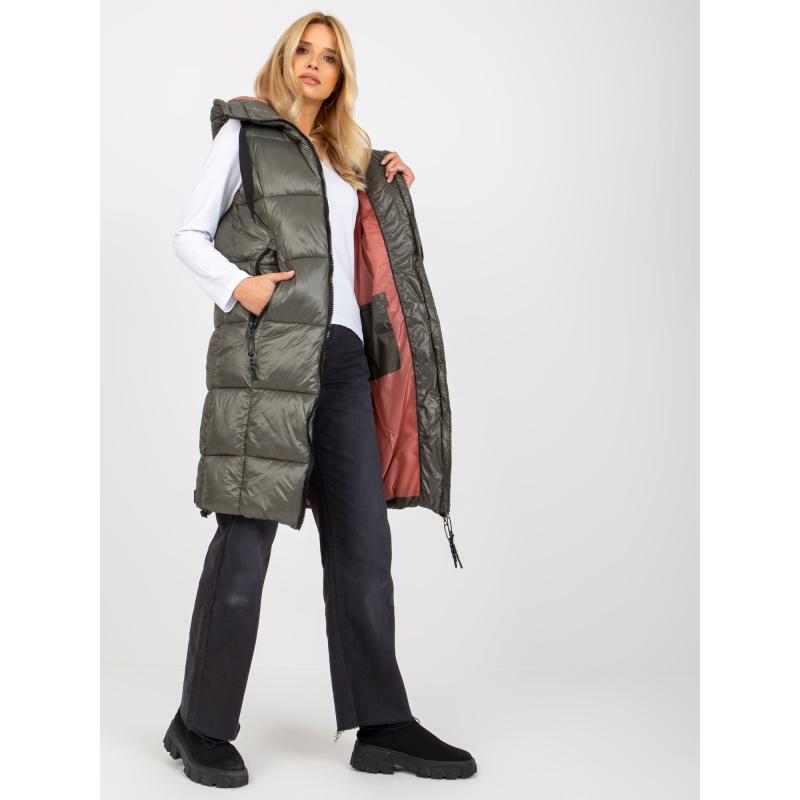 Női mellény FRESH MADE khaki színben