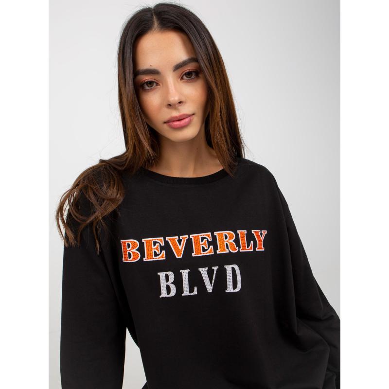 Női nyomtatott blúz NELA fekete