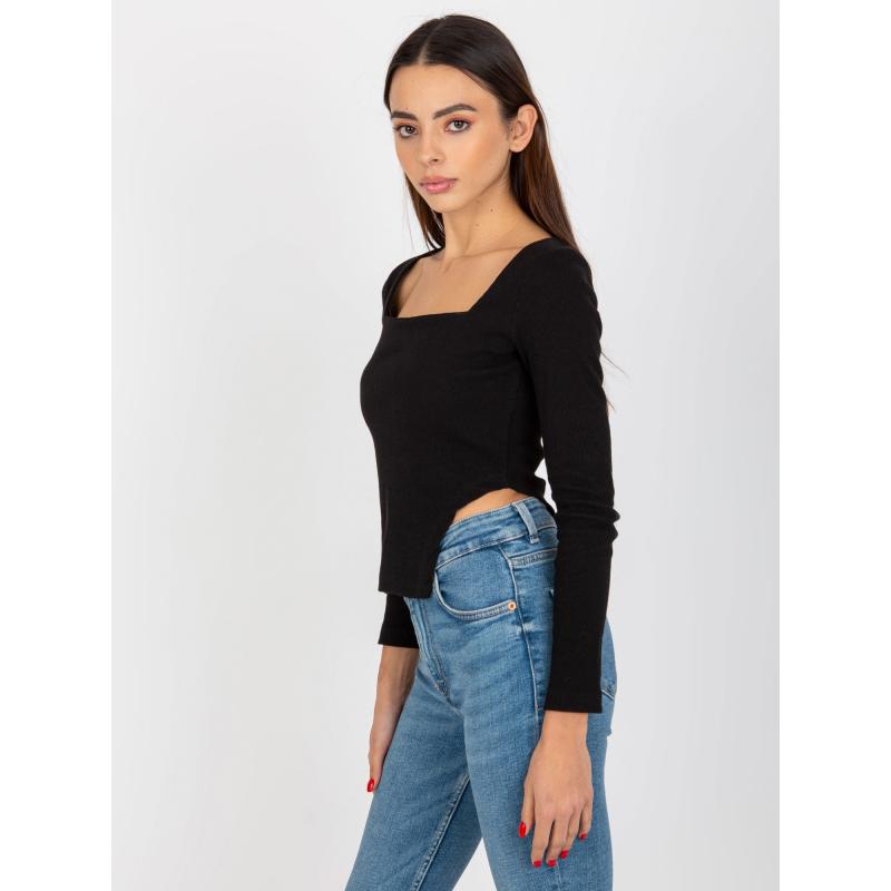 Dámská halenka s rozparky OCH BELLA černá 