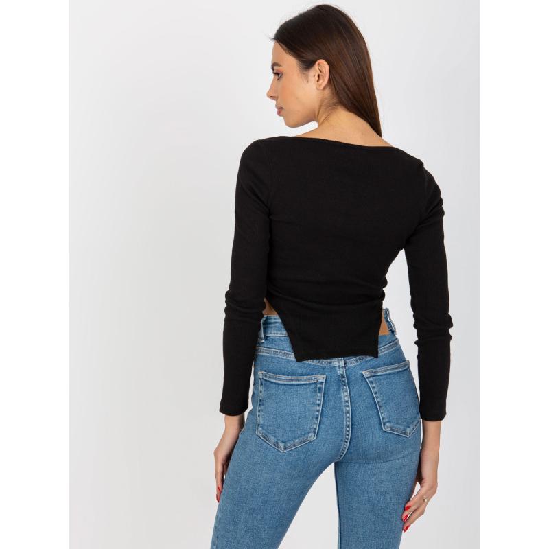 Dámská halenka s rozparky OCH BELLA černá 