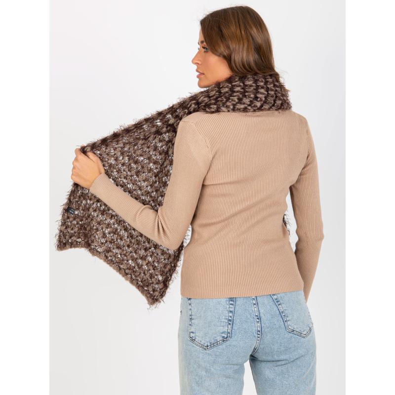 Dámská šála SARAH tmavě béžová a hnědá 