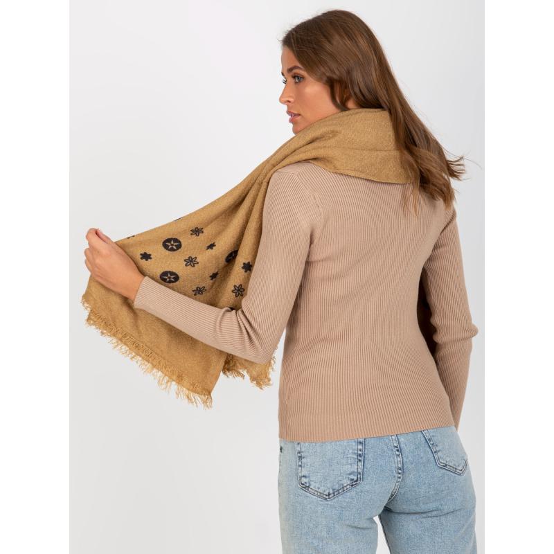 Női nyomtatott sál SYLVA sötét bézs