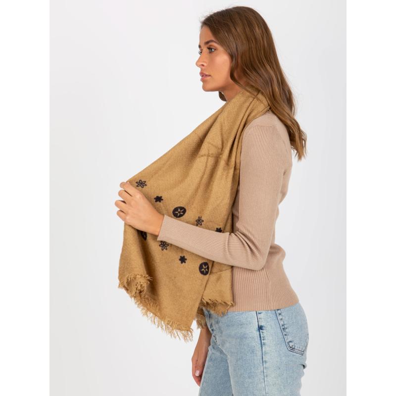 Női nyomtatott sál SYLVA sötét bézs