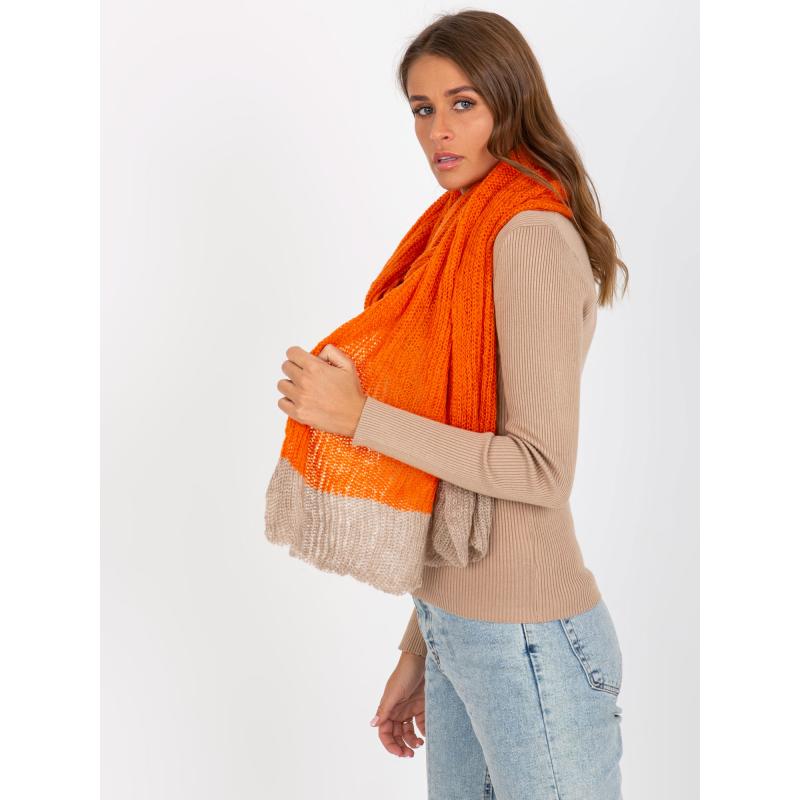 Női kéttónusú sál VIRGINIA narancs-bézs színben