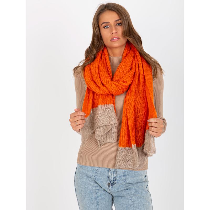 Női kéttónusú sál VIRGINIA narancs-bézs színben