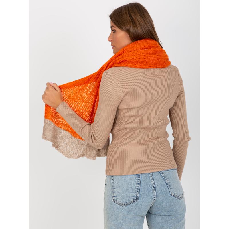 Női kéttónusú sál VIRGINIA narancs-bézs színben