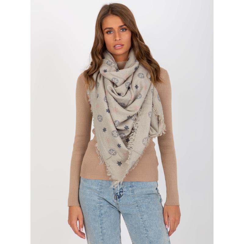 Női mintás sál COLETTE szürke