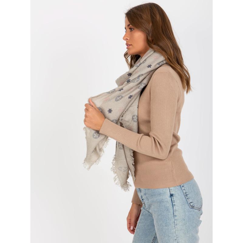 Női mintás sál COLETTE szürke