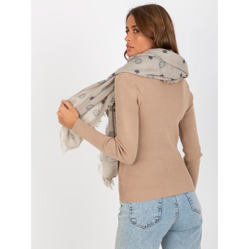 Női mintás sál COLETTE szürke