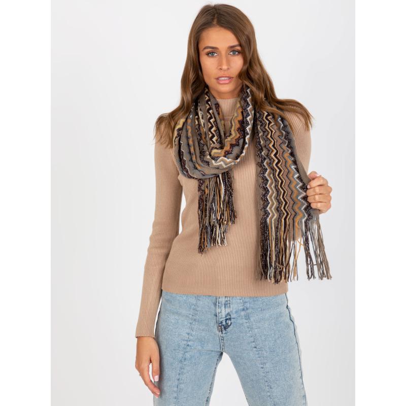 Női rojtos sál SUSIE bézs színben