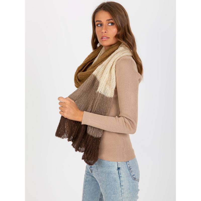 Női sál SPIRIT barna-bézs