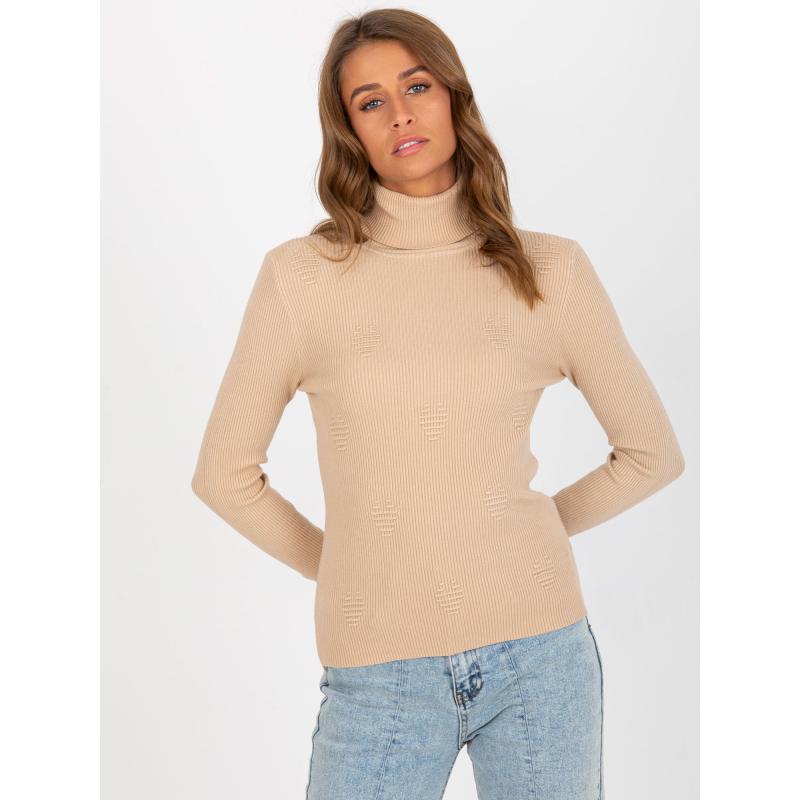 Női garbó pulóver FREIDA barna