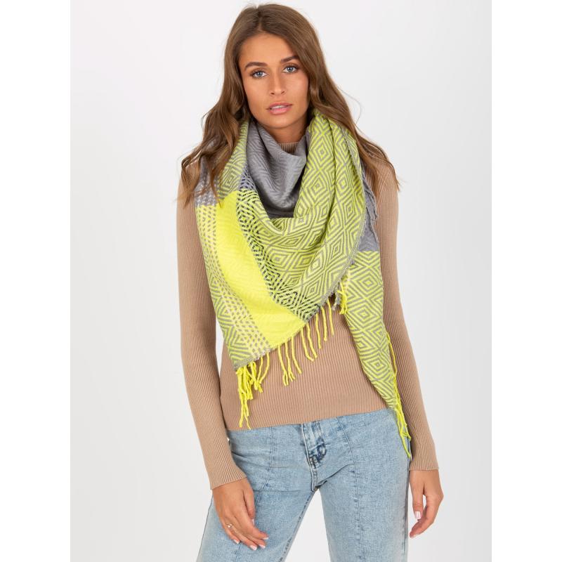 Női sál PHILA szürkés-sárga