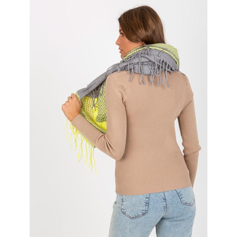 Női sál PHILA szürkés-sárga