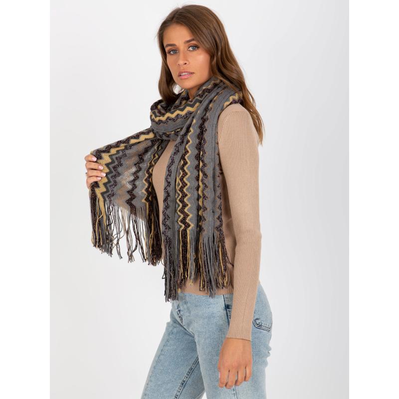 Dámska šatka s trblietavou niťou CAYLIN sivá