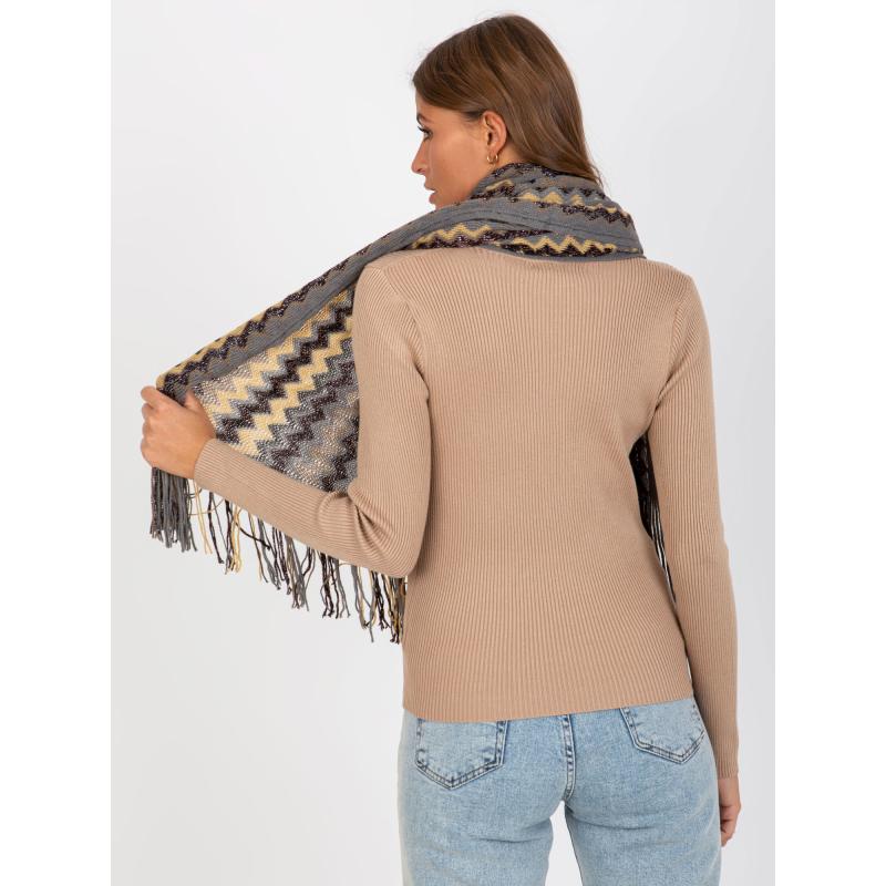 Dámska šatka s trblietavou niťou CAYLIN sivá