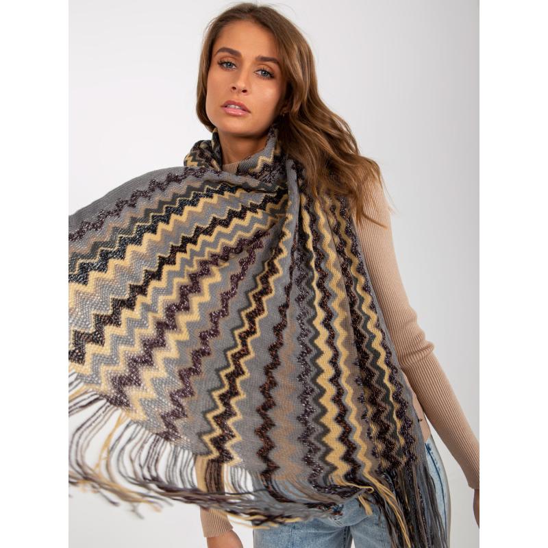 Dámska šatka s trblietavou niťou CAYLIN sivá