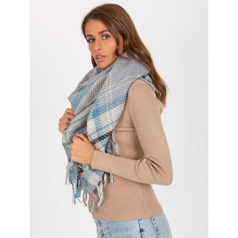 Női kockás sál GABY szürke