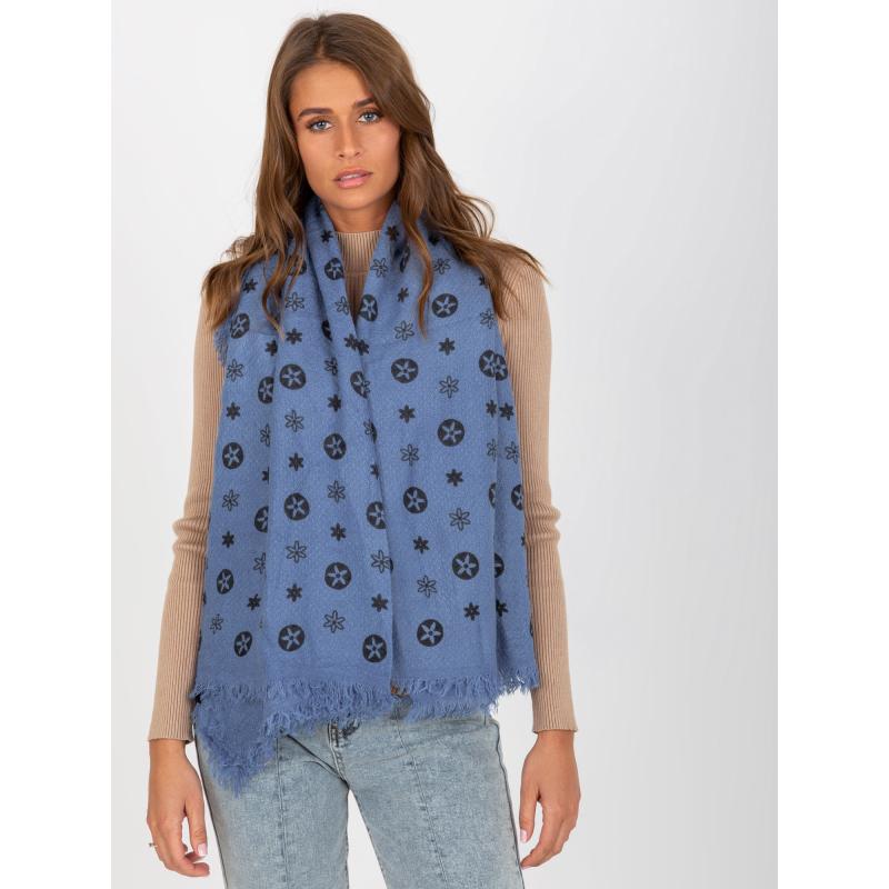 Női sál PATTERN sötétkék