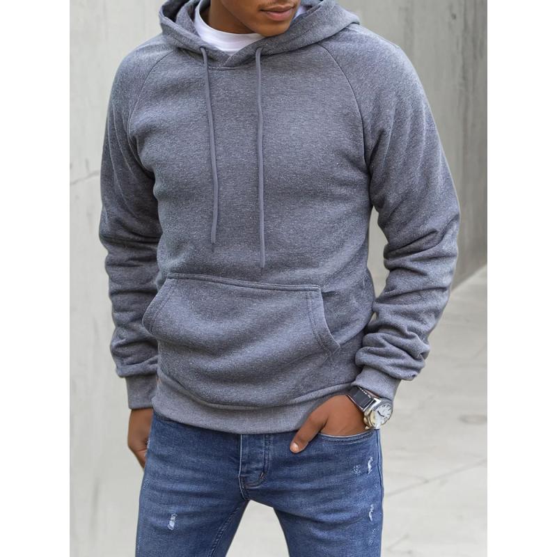 Férfi kapucnis pulóver BLAISE sötétszürke