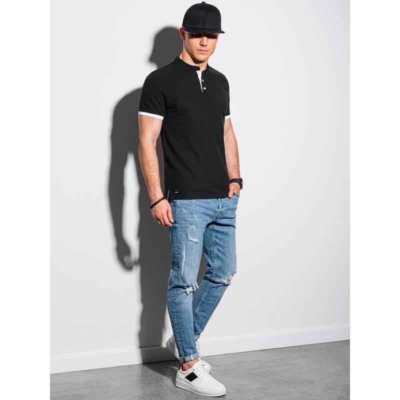 Pánska hladká polokošeľa PERCY čierna