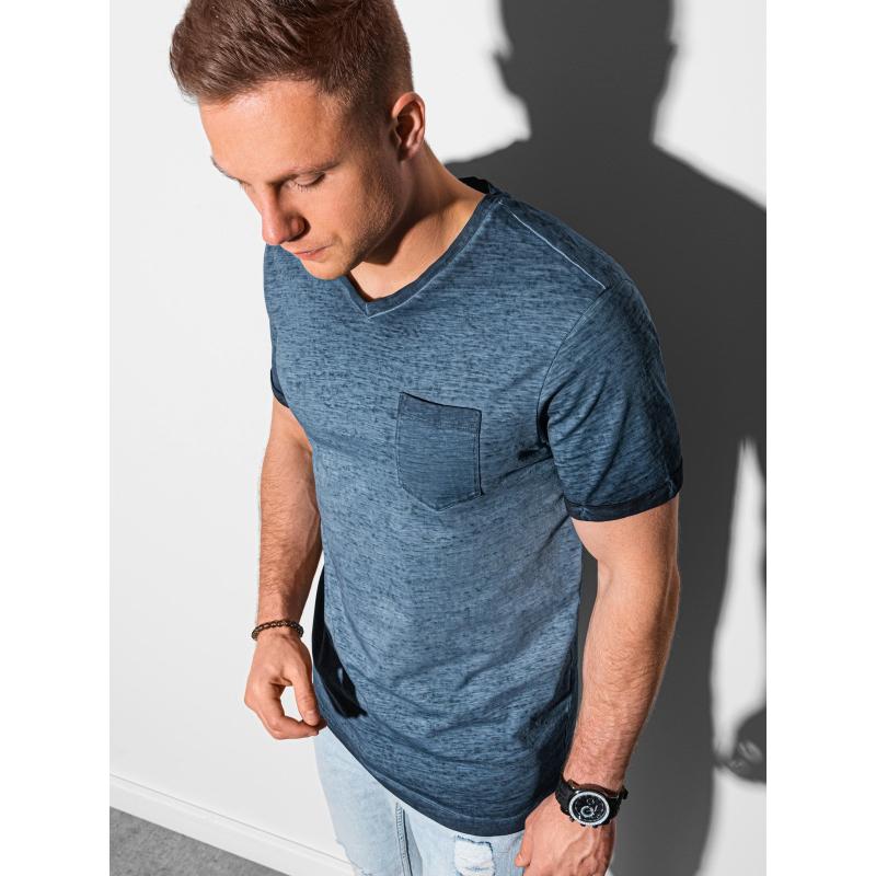 Férfi sima póló FLORUS sötétkék