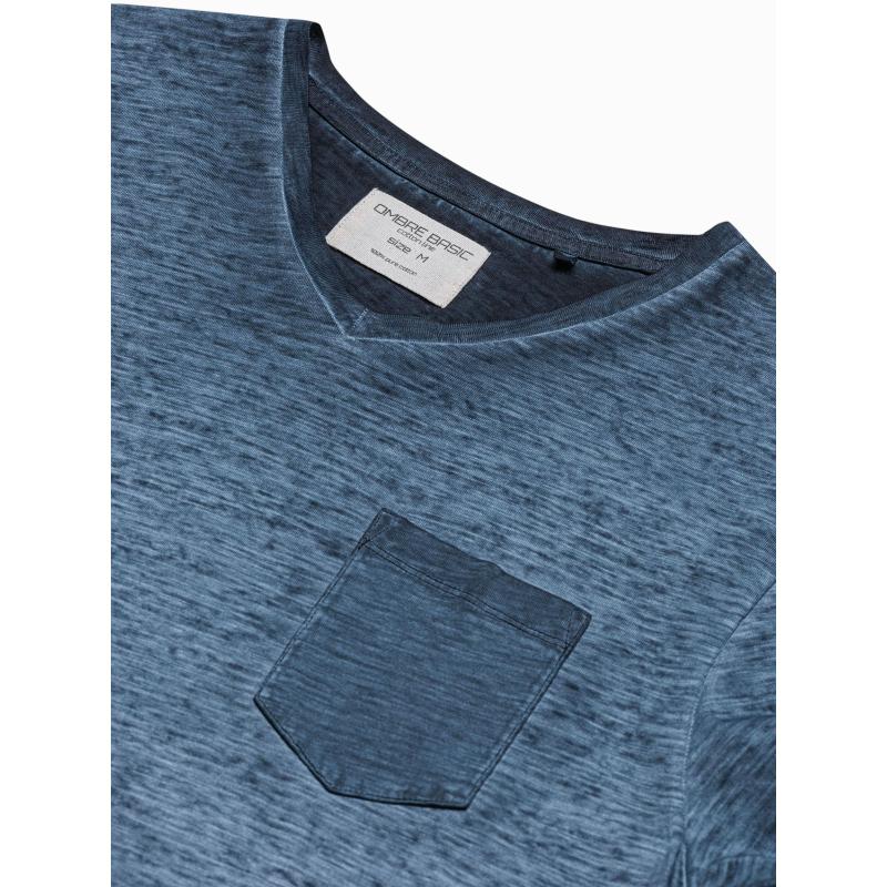 Férfi sima póló FLORUS sötétkék