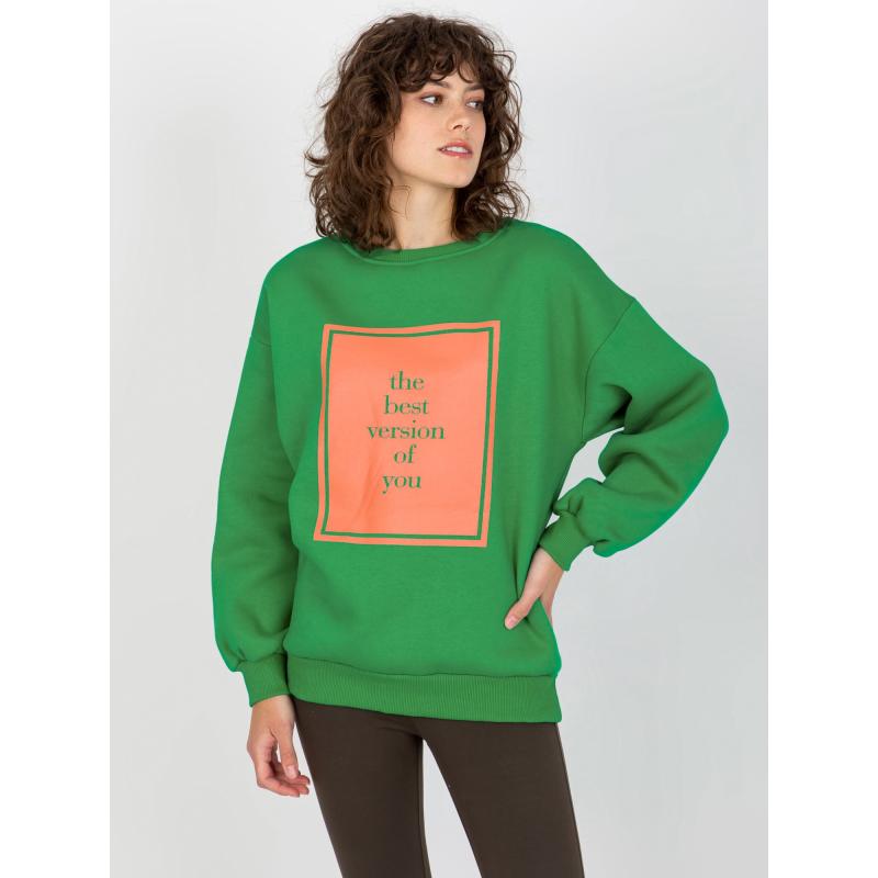 Női nyomtatott pulóver MARILENA zöld