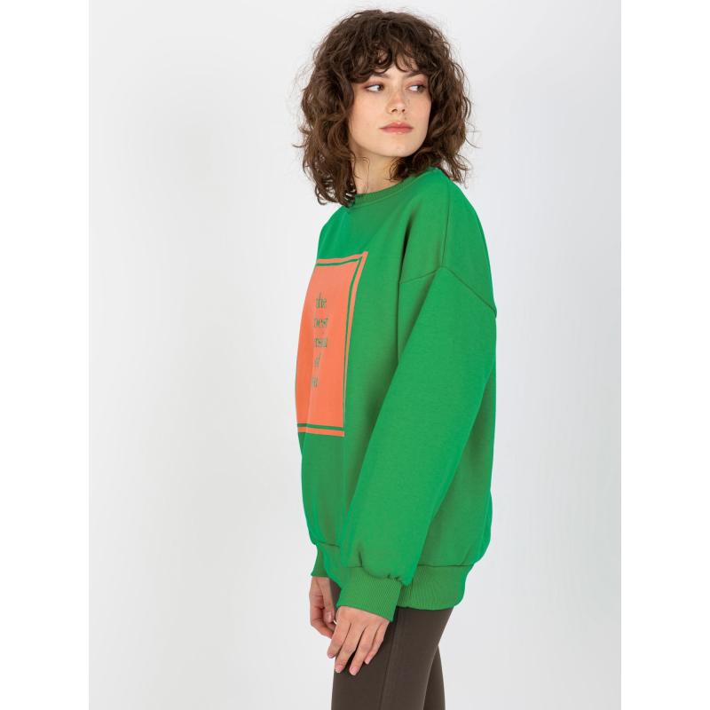 Női nyomtatott pulóver MARILENA zöld