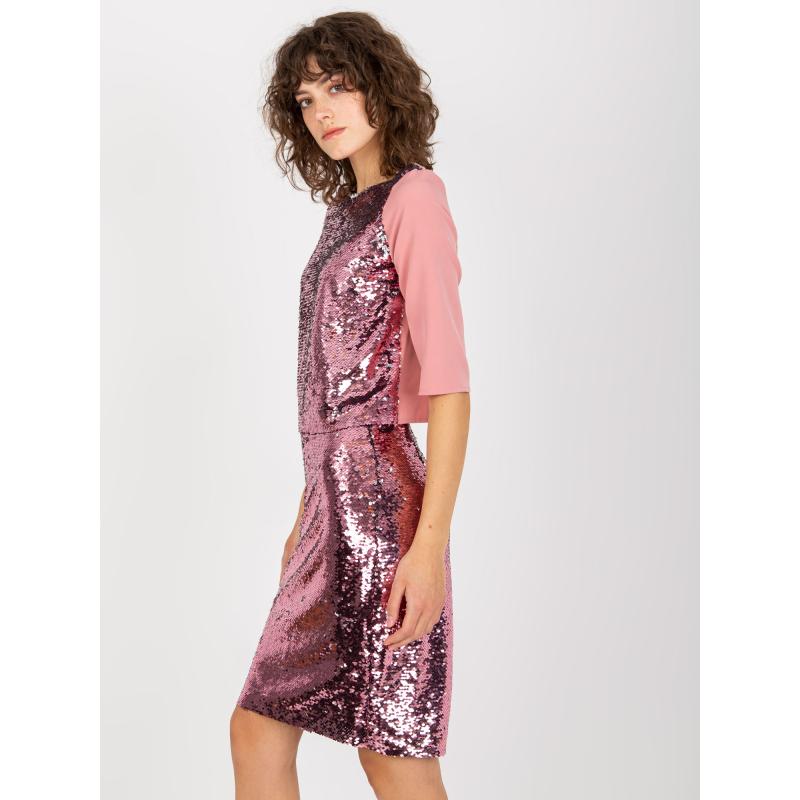 Dámská halenka s flitry ze sady ROA růžová