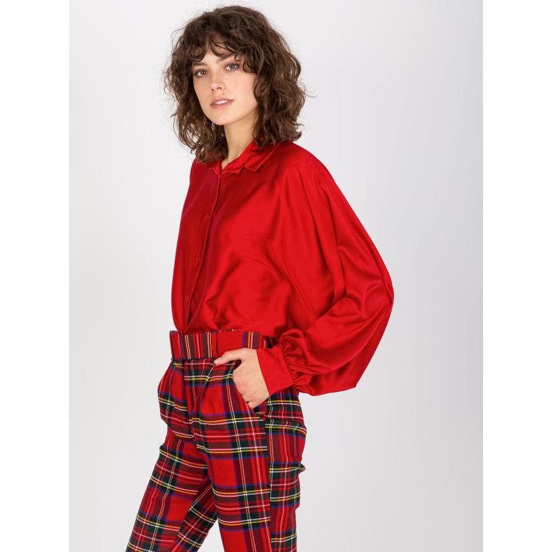 Dámska košeľa so širokými rukávmi BELDA červená