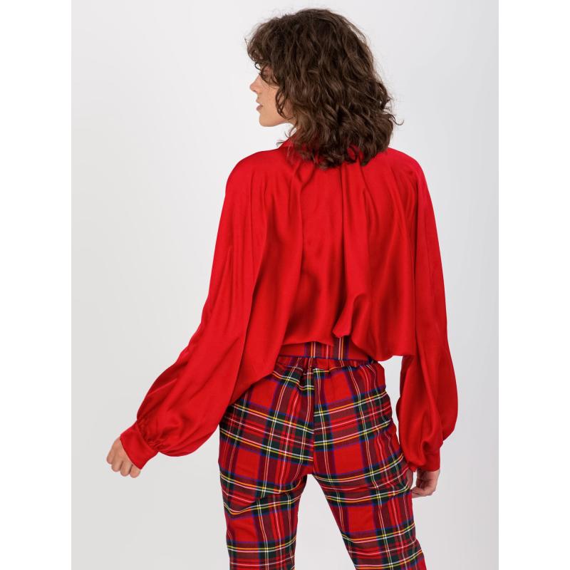 Dámska košeľa so širokými rukávmi BELDA červená