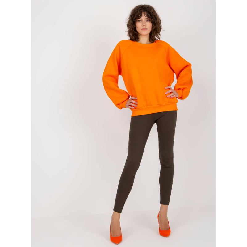 Dámská mikina s kulatým výstřihem BASIC oranžová