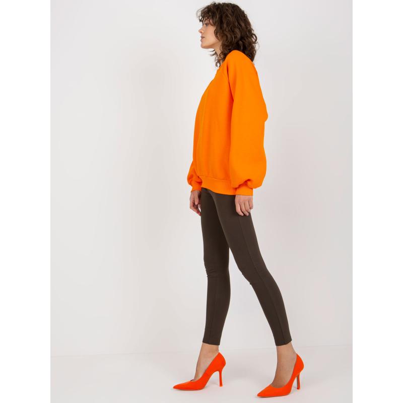 Dámská mikina s kulatým výstřihem BASIC oranžová