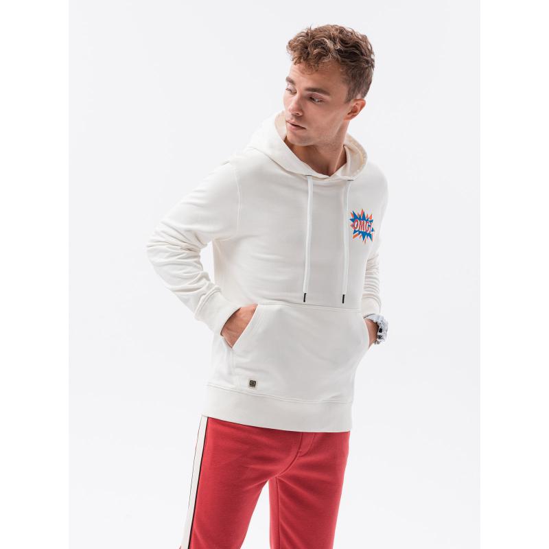 Férfi kapucnis pulóver COMIC ecru