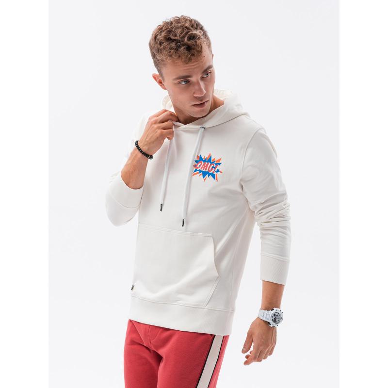 Férfi kapucnis pulóver COMIC ecru