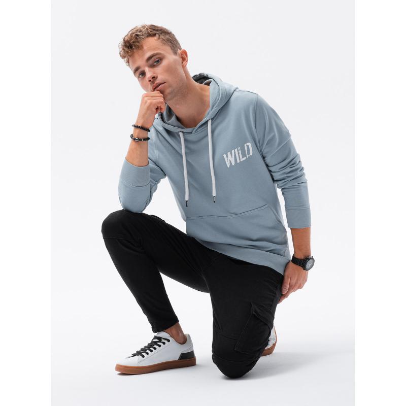 Pánska mikina s kapucňou -COMIC modrá