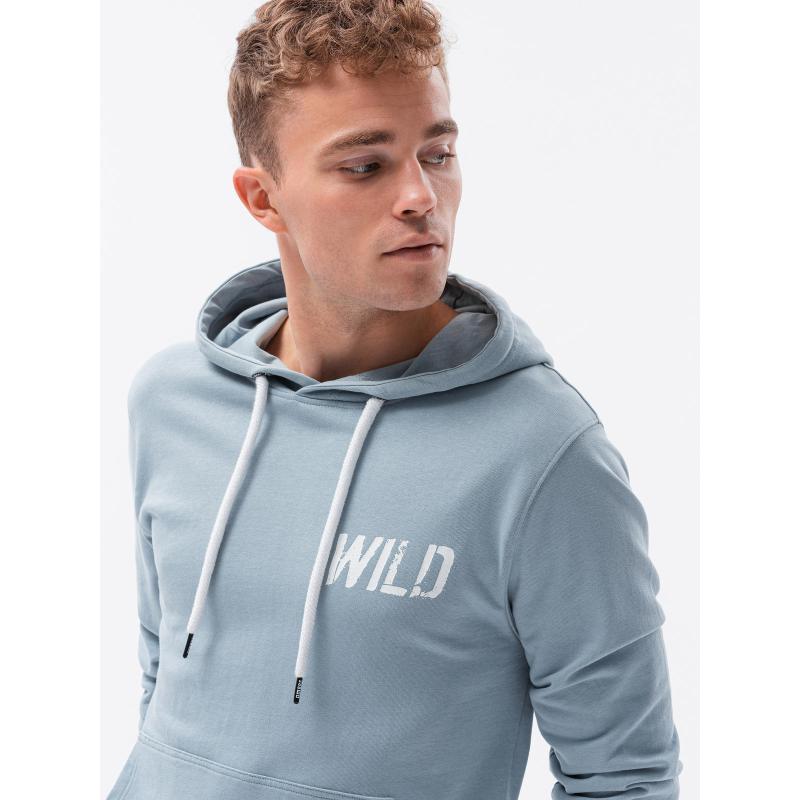 Pánska mikina s kapucňou -COMIC modrá