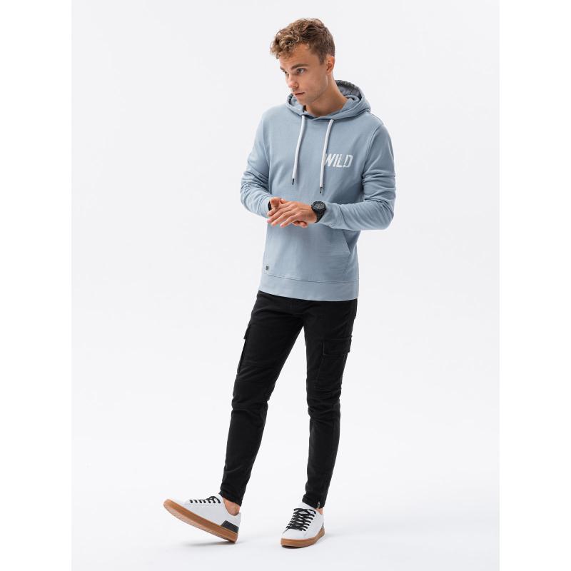 Pánska mikina s kapucňou -COMIC modrá