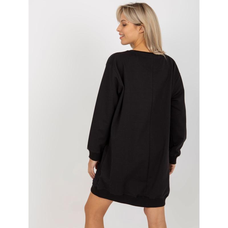 Női nyomtatott pulóver DARCIE fekete